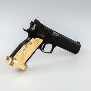 Grip Monarch 1 Short (Larga) + Magwell Shadow 2 - Latão